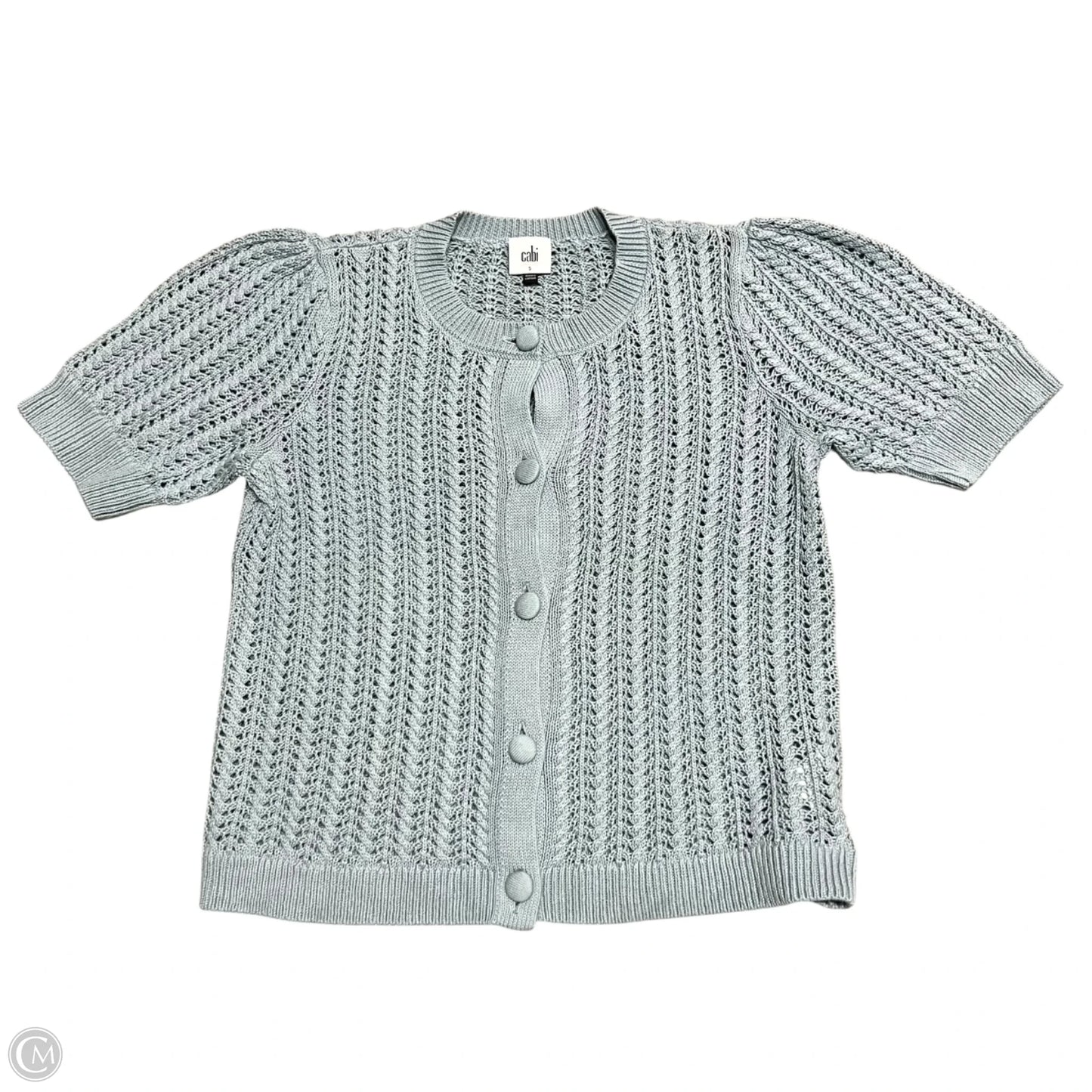 Sweater Short Sleeve By Cabi In Blue, Size: S