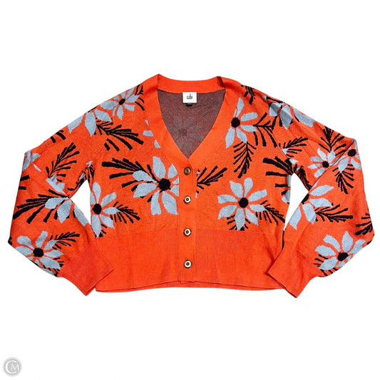 Sweater Cardigan By Cabi In Blue & Orange, Size: S