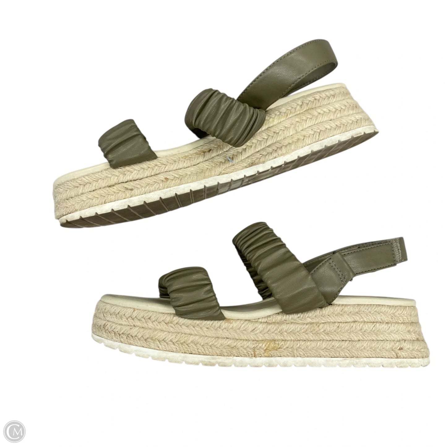 Sandals Heels Platform By Dolce Vita In Cream & Green, Size: 8.5