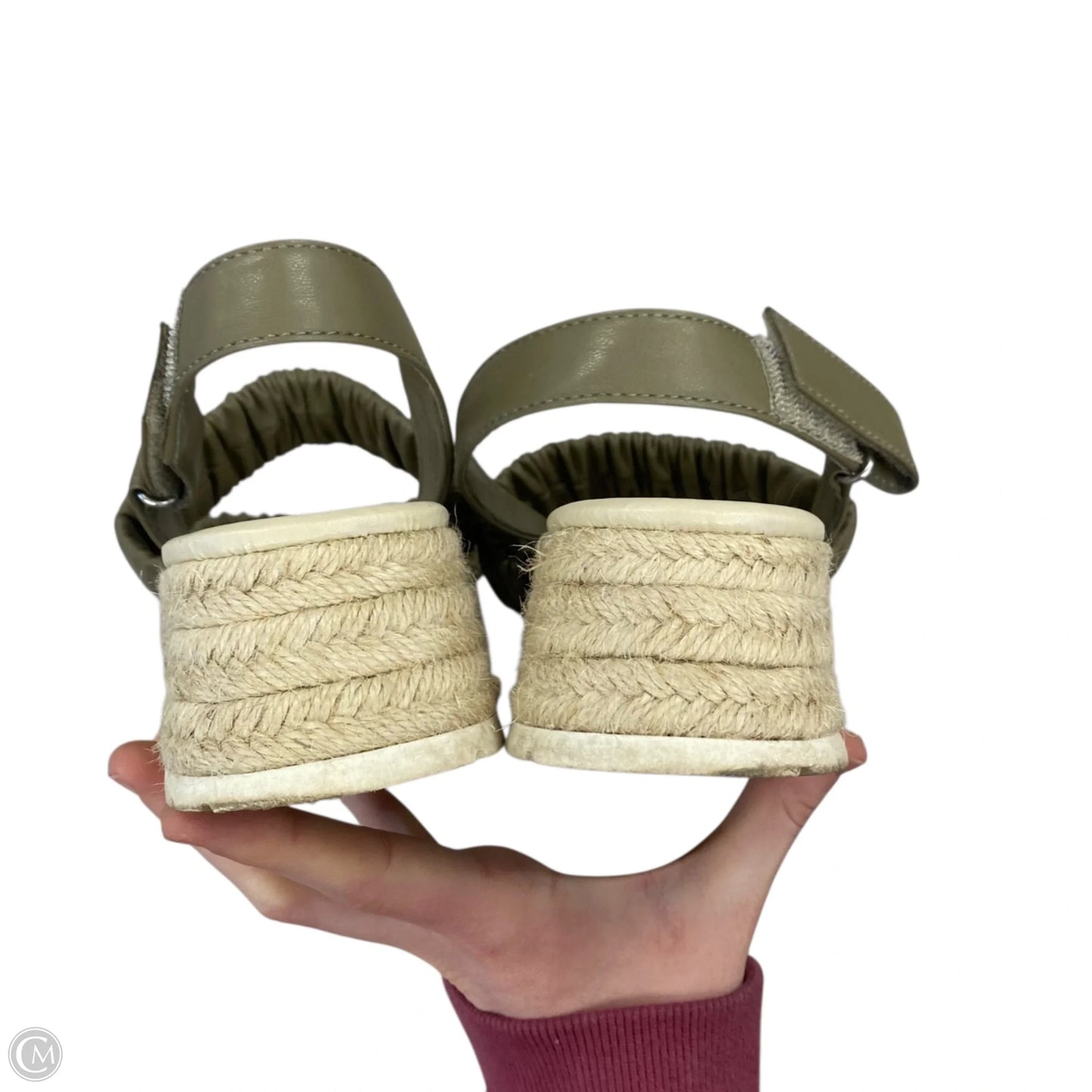 Sandals Heels Platform By Dolce Vita In Cream & Green, Size: 8.5