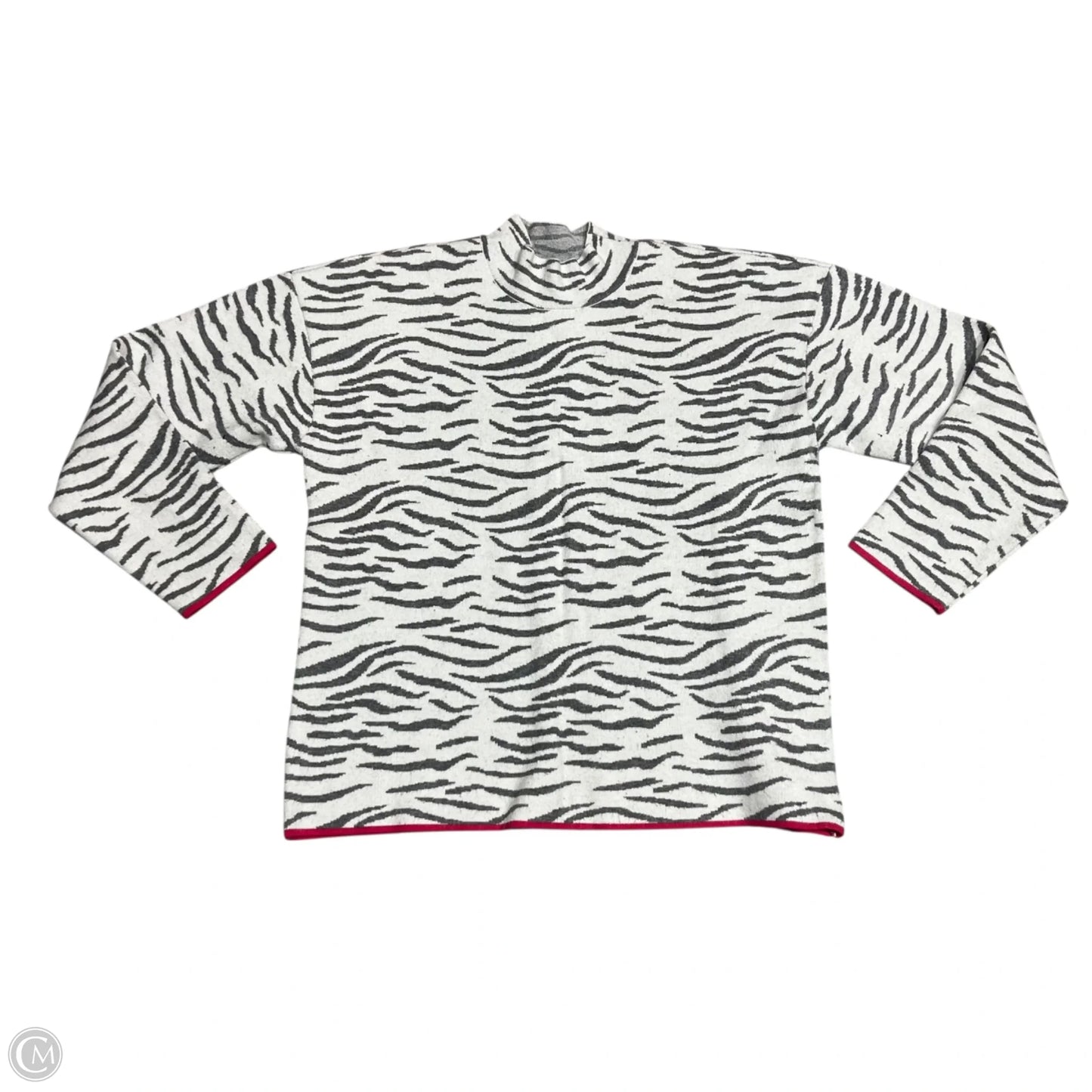 Sweater By Anthropologie In Zebra Print, Size: Xl