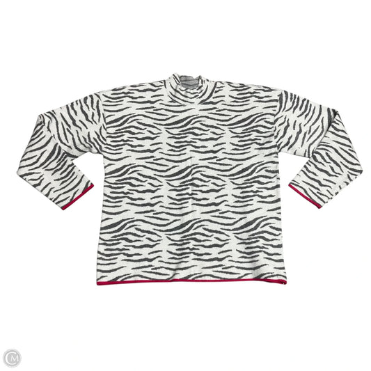 Sweater By Anthropologie In Zebra Print, Size: Xl