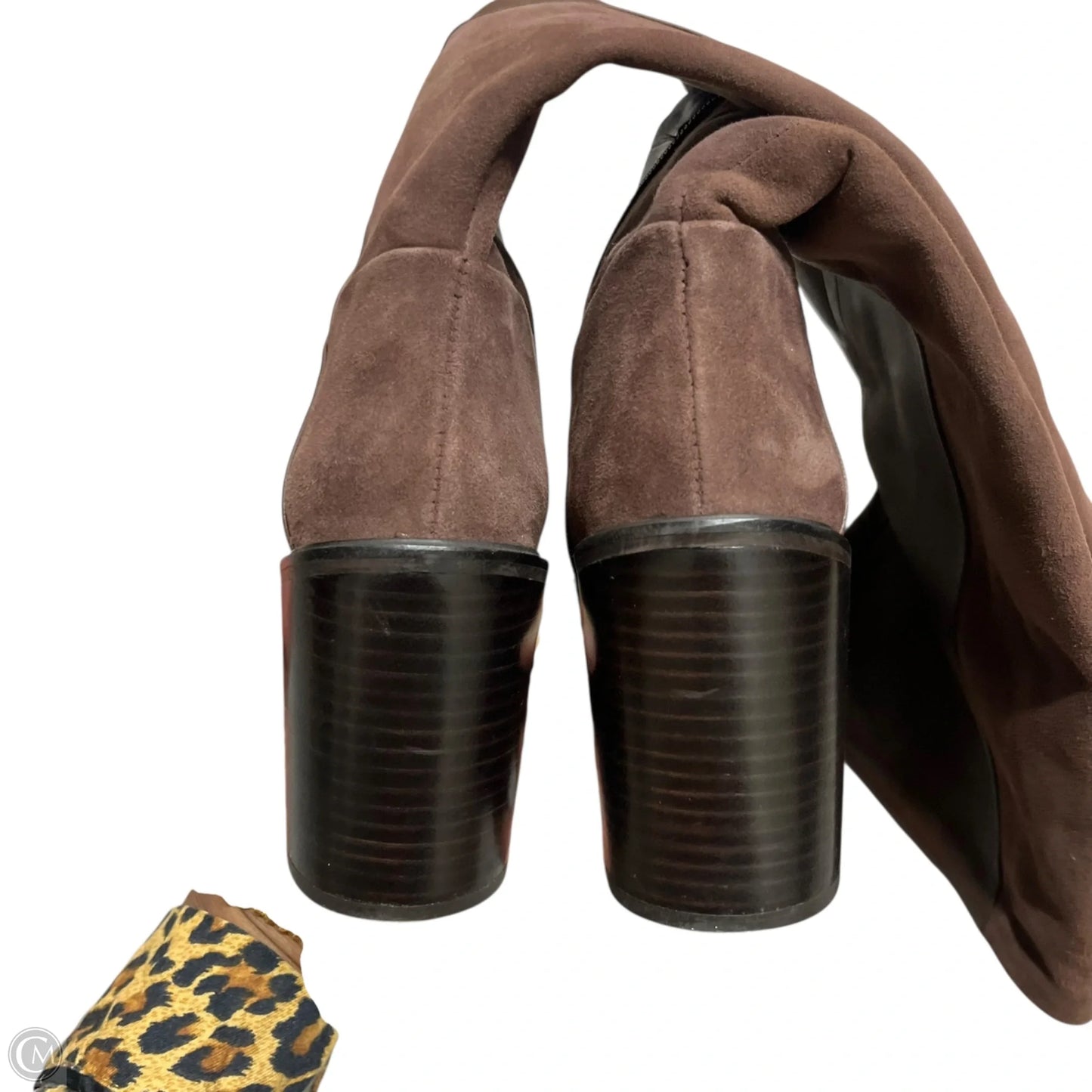 Boots Knee Heels By Franco Sarto In Brown, Size: 8