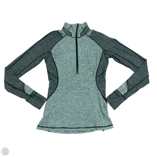 Athletic Top Long Sleeve Collar By Lululemon In Green, Size: S