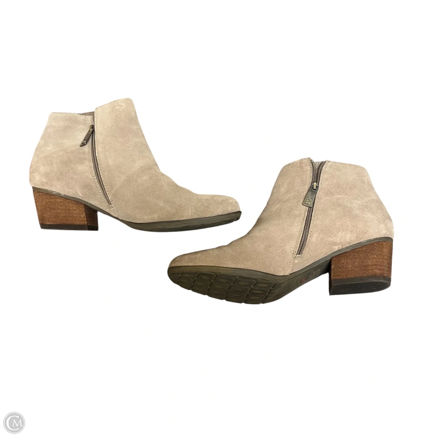 Boots Ankle Heels By Blondo In Taupe, Size: 10