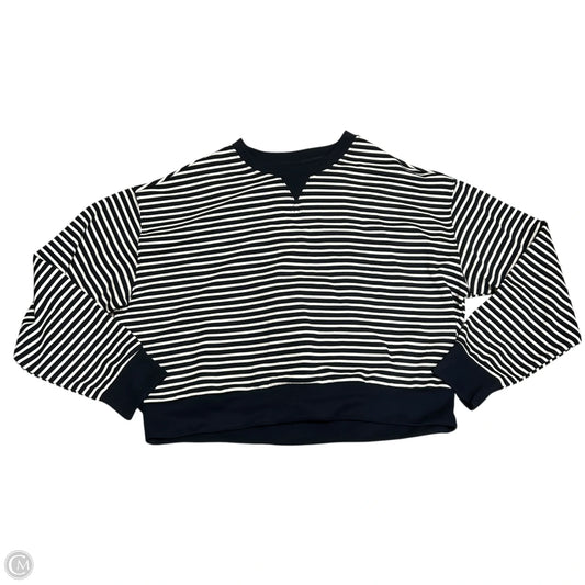 Sweatshirt Crewneck By Danskin In Blue & White, Size: L