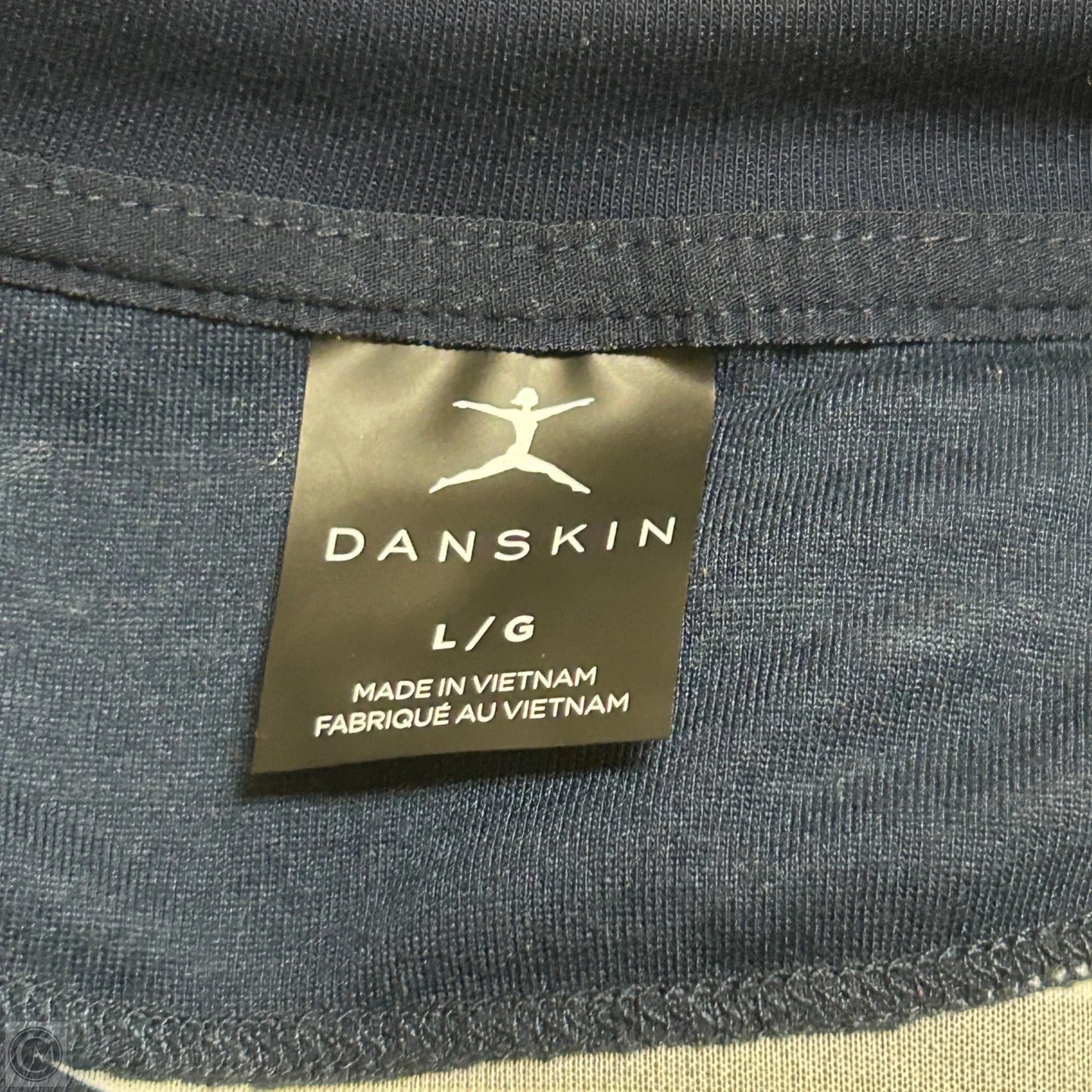 Sweatshirt Crewneck By Danskin In Blue & White, Size: L