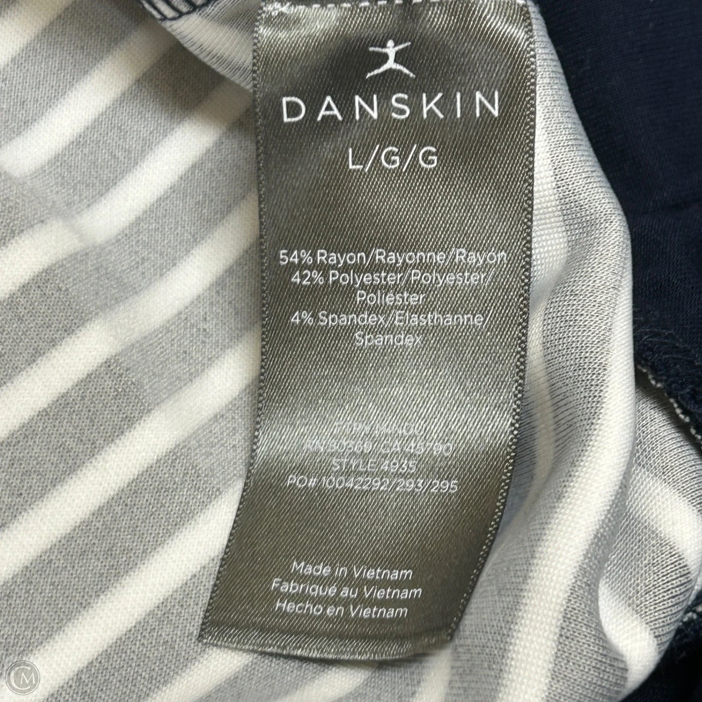 Sweatshirt Crewneck By Danskin In Blue & White, Size: L
