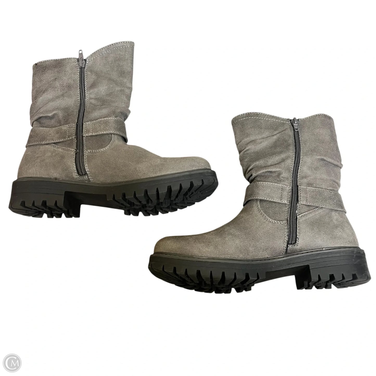 Boots Ankle Heels By Cliffs By White Mountain In Grey, Size: 8.5