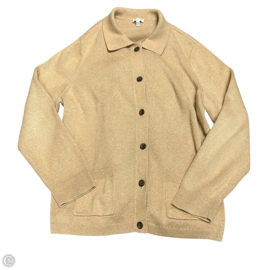 Sweater Cardigan By Talbots In Tan, Size: Xl