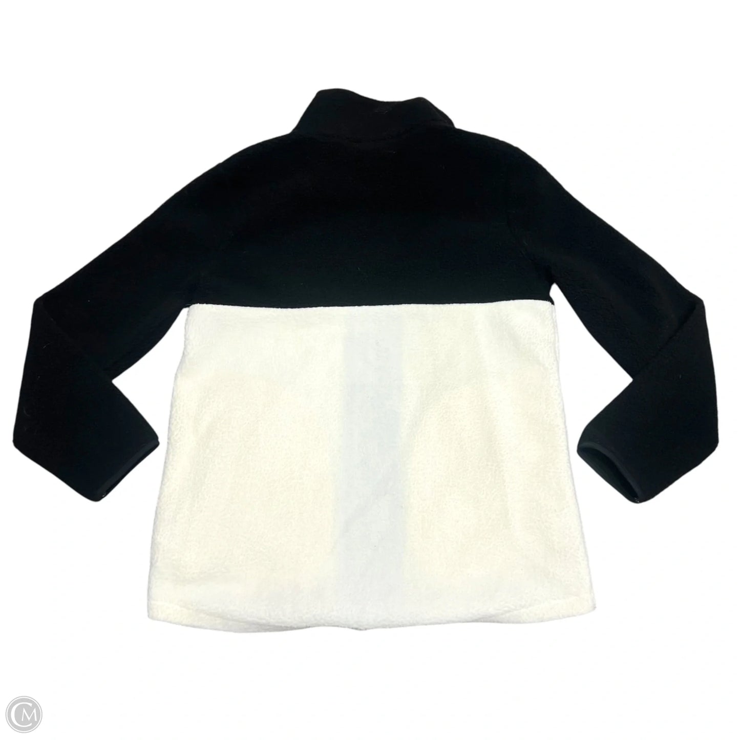Sweatshirt Collar By Talbots In Black & Cream, Size: M