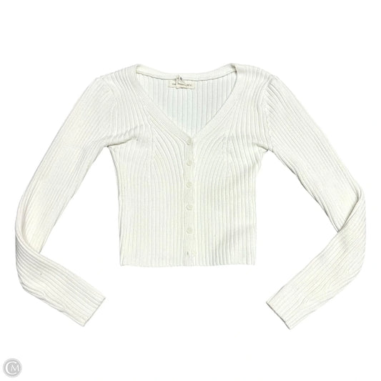 Sweater Cardigan By Happily Grey In Cream, Size: S