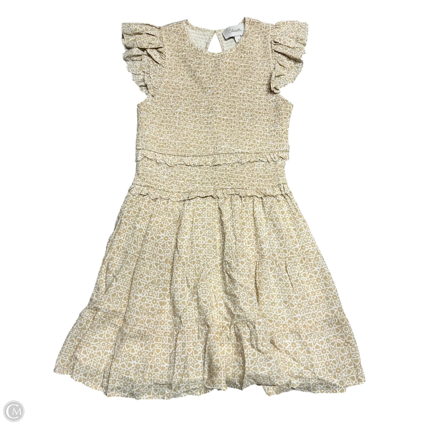 Dress Casual Short By Cleobella In Tan & White, Size: S