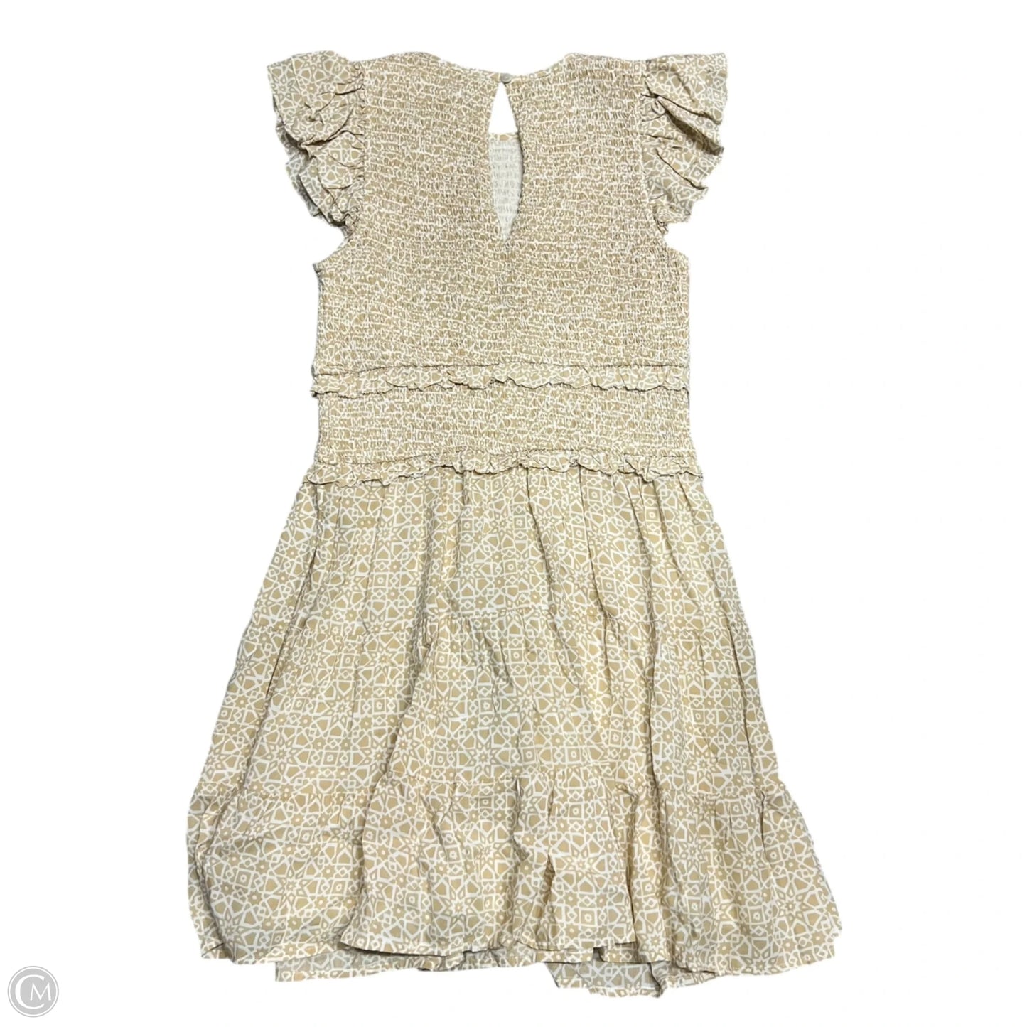 Dress Casual Short By Cleobella In Tan & White, Size: S