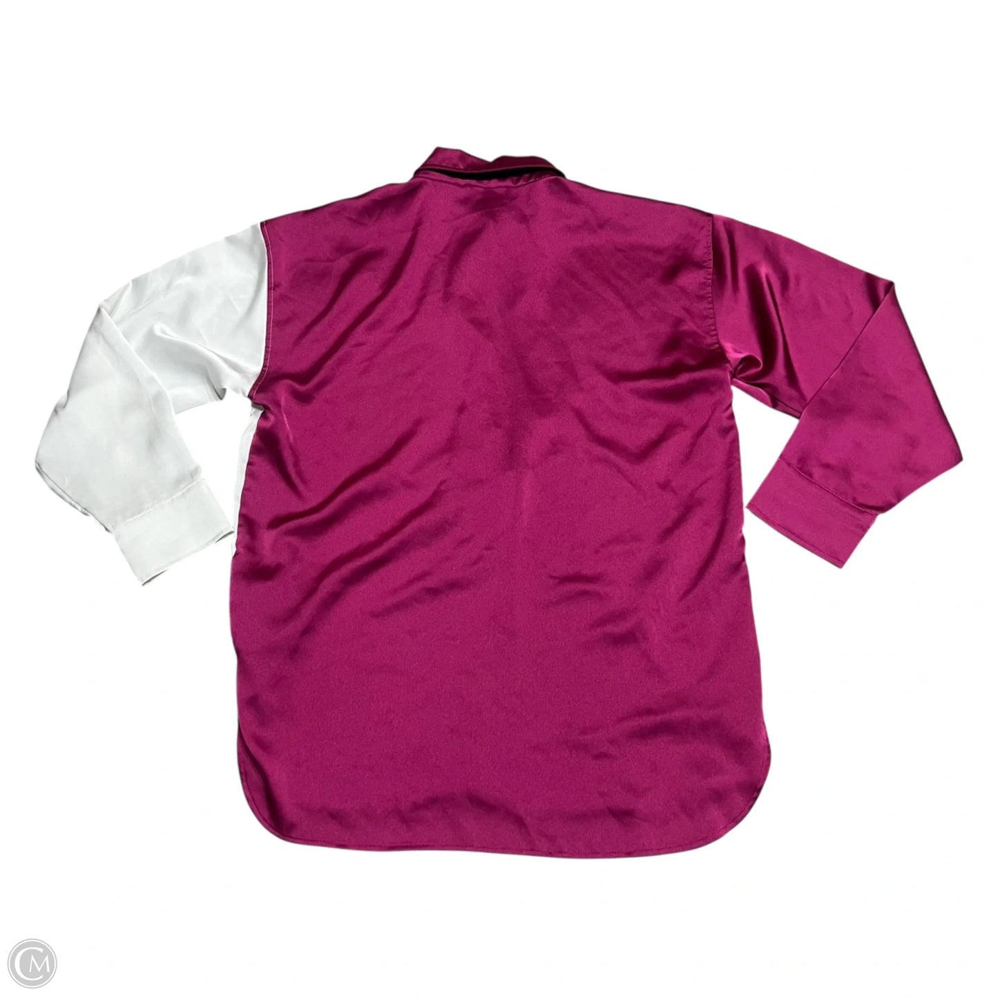 Top Long Sleeve Designer By Karl Lagerfeld In Black & Pink, Size: M