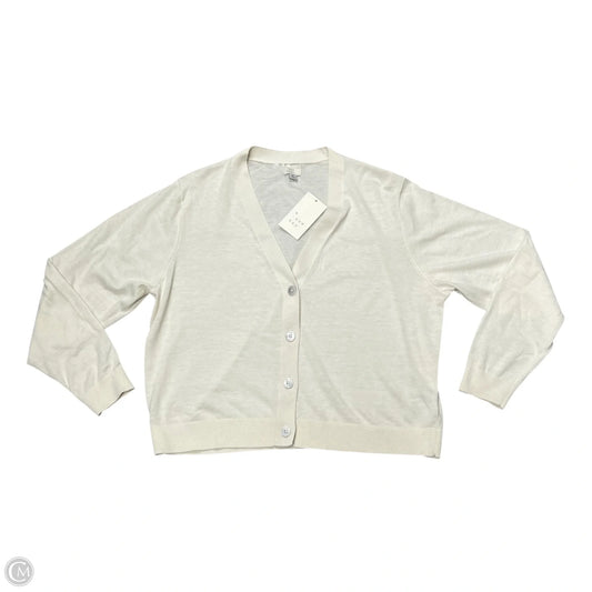 Sweater Cardigan By A New Day In Cream, Size: M