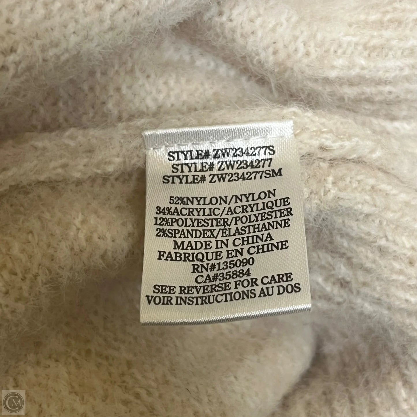 Sweater By Z Supply In Cream & Green, Size: Xs