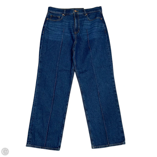 Jeans Straight By Loft In Blue Denim, Size: 10