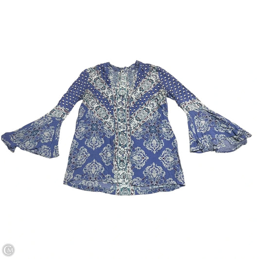 Top Long Sleeve By Free People In Blue & Purple, Size: S