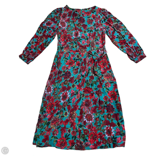 Dress Casual Maxi By Talbots In Blue & Red, Size: Mp