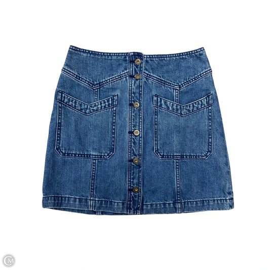 Skirt Mini & Short By Free People In Blue Denim, Size: 4