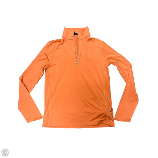 Athletic Top Long Sleeve Collar By Ralph Lauren In Orange, Size: M