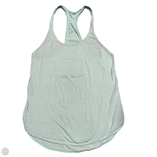 Athletic Tank Top By Lululemon In Green & Grey, Size: S