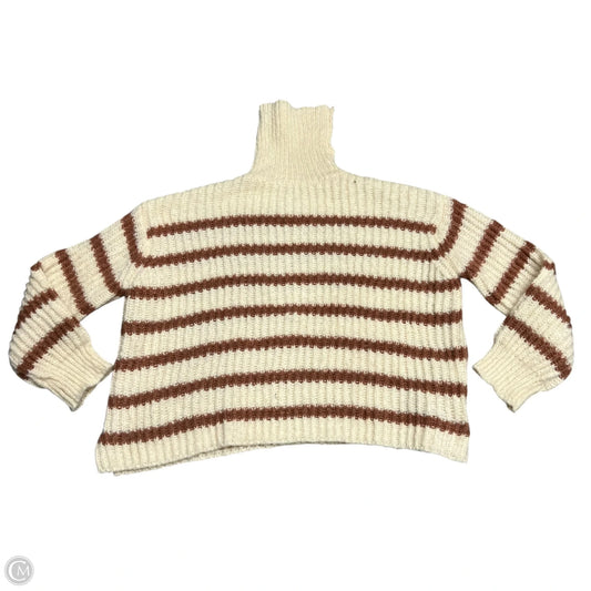 Sweater By Sadie & Sage In Brown & Cream, Size: S