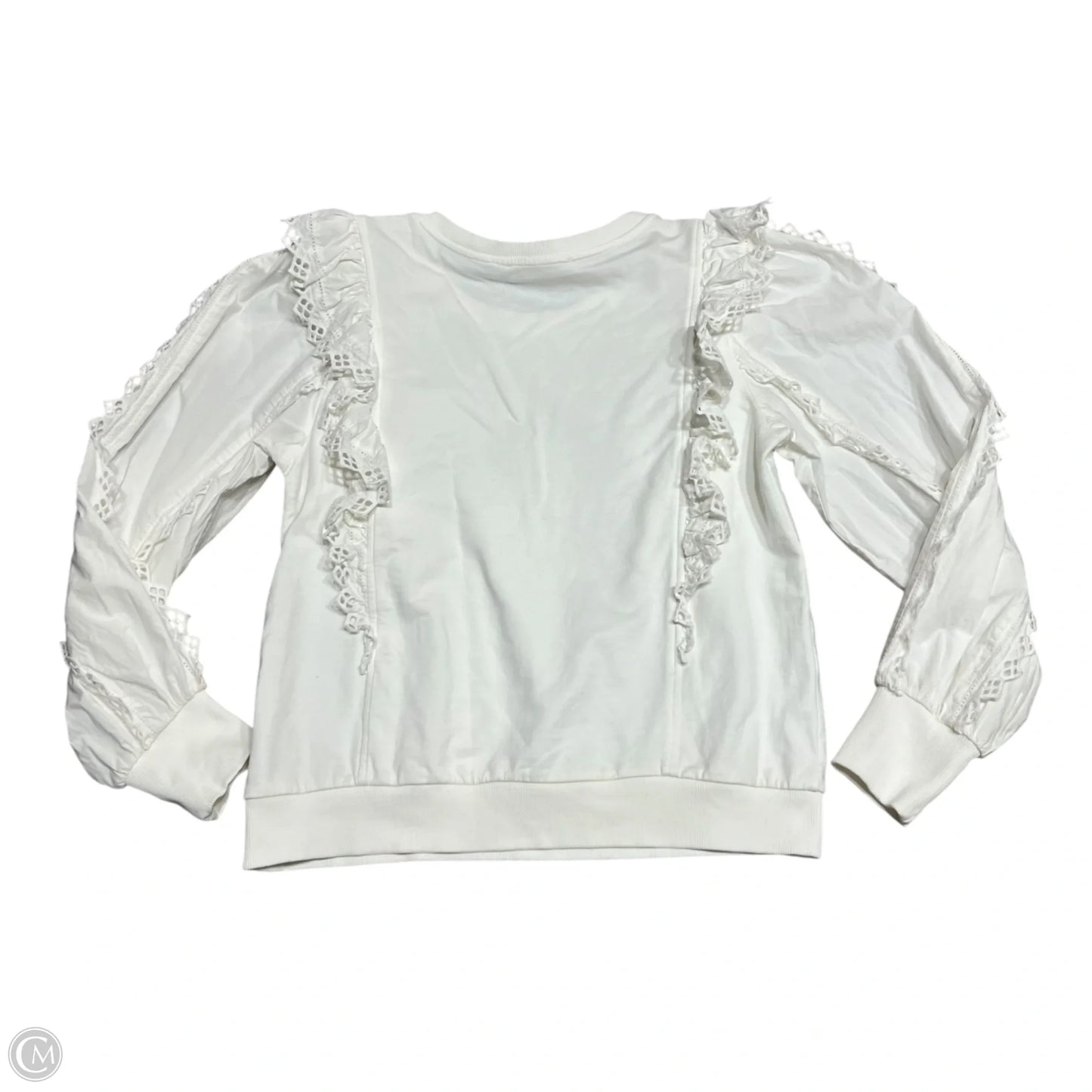Sweatshirt Crewneck By Anthropologie In Cream, Size: S