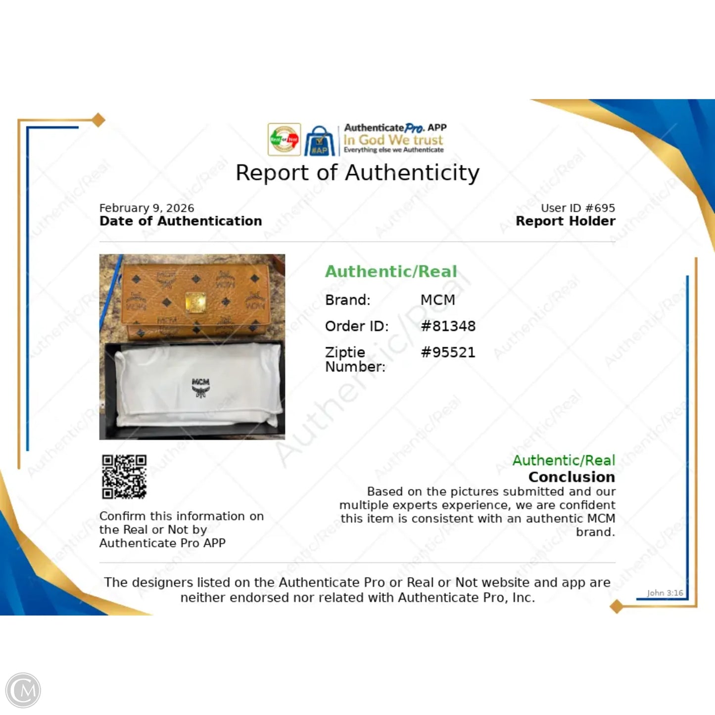 Wallet Luxury Designer By Mcm, Size: Medium