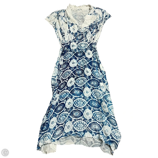 Dress Casual Midi By Hazel Brown In Blue & White, Size: S