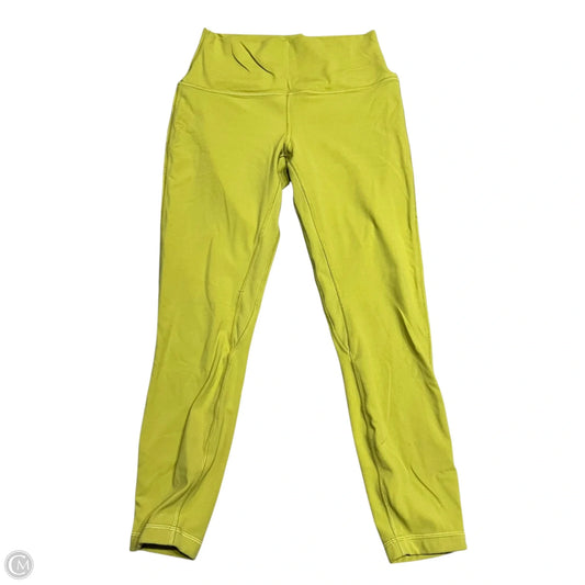 Athletic Leggings Capris By Lululemon In Chartreuse, Size: 8