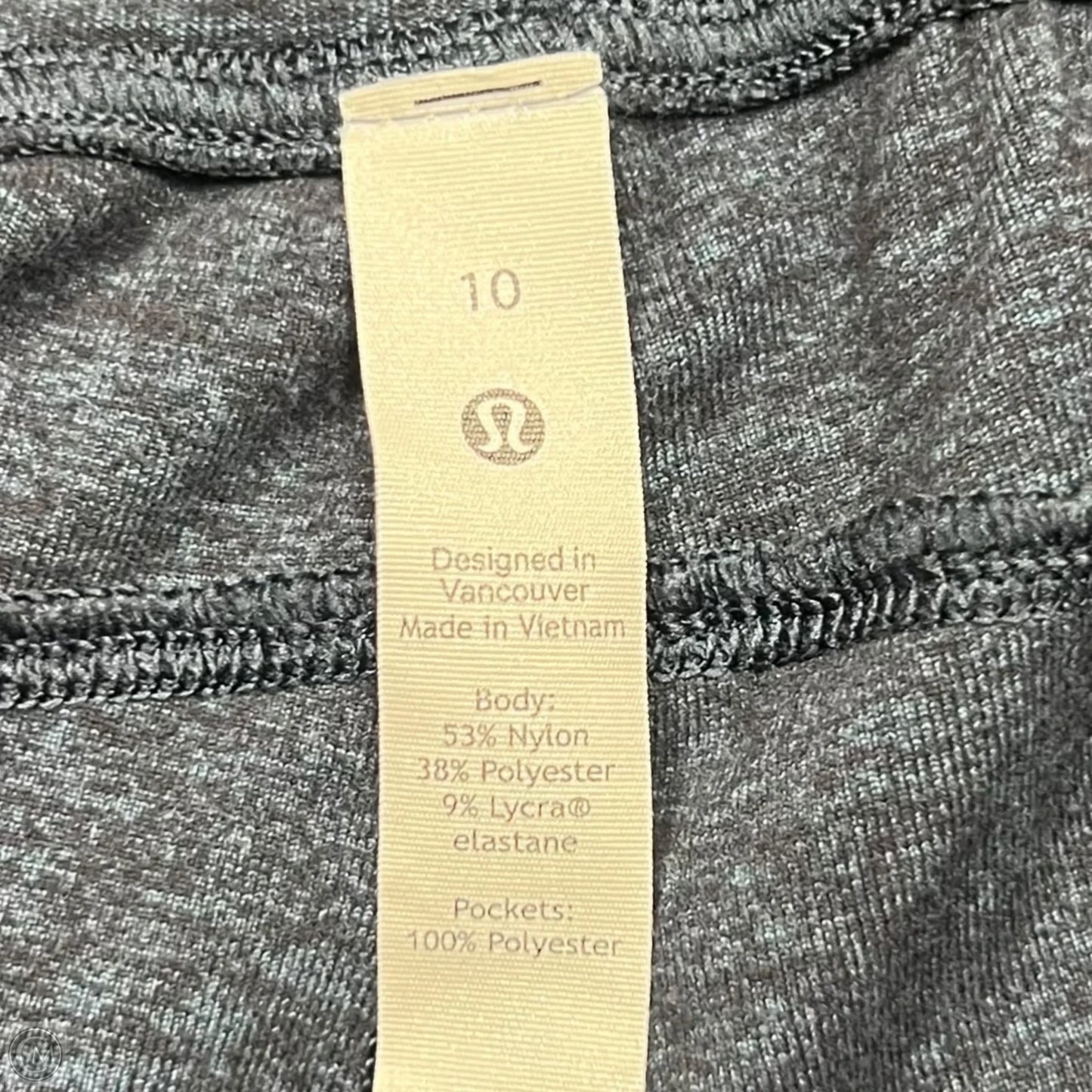 Athletic Pants By Lululemon In Black & Blue, Size: 10