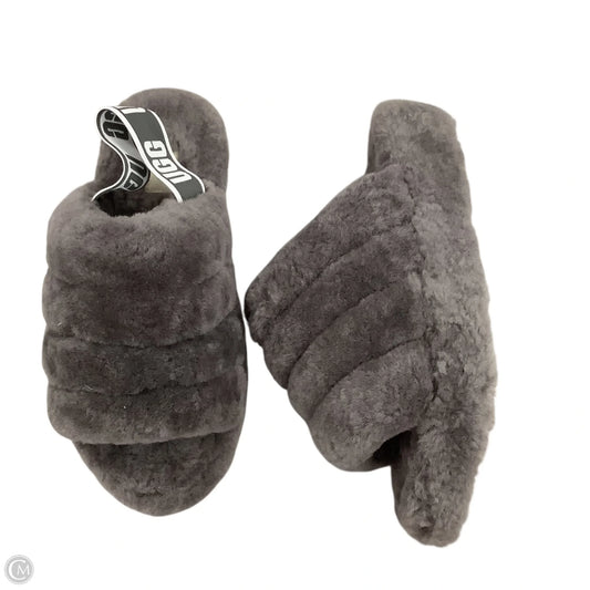 Slippers Designer By Ugg In Grey, Size: 9