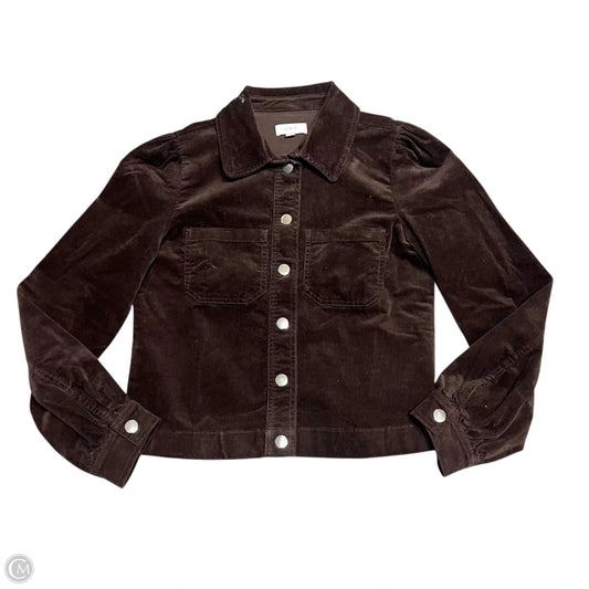 Jacket Denim By Loft In Brown, Size: Xs