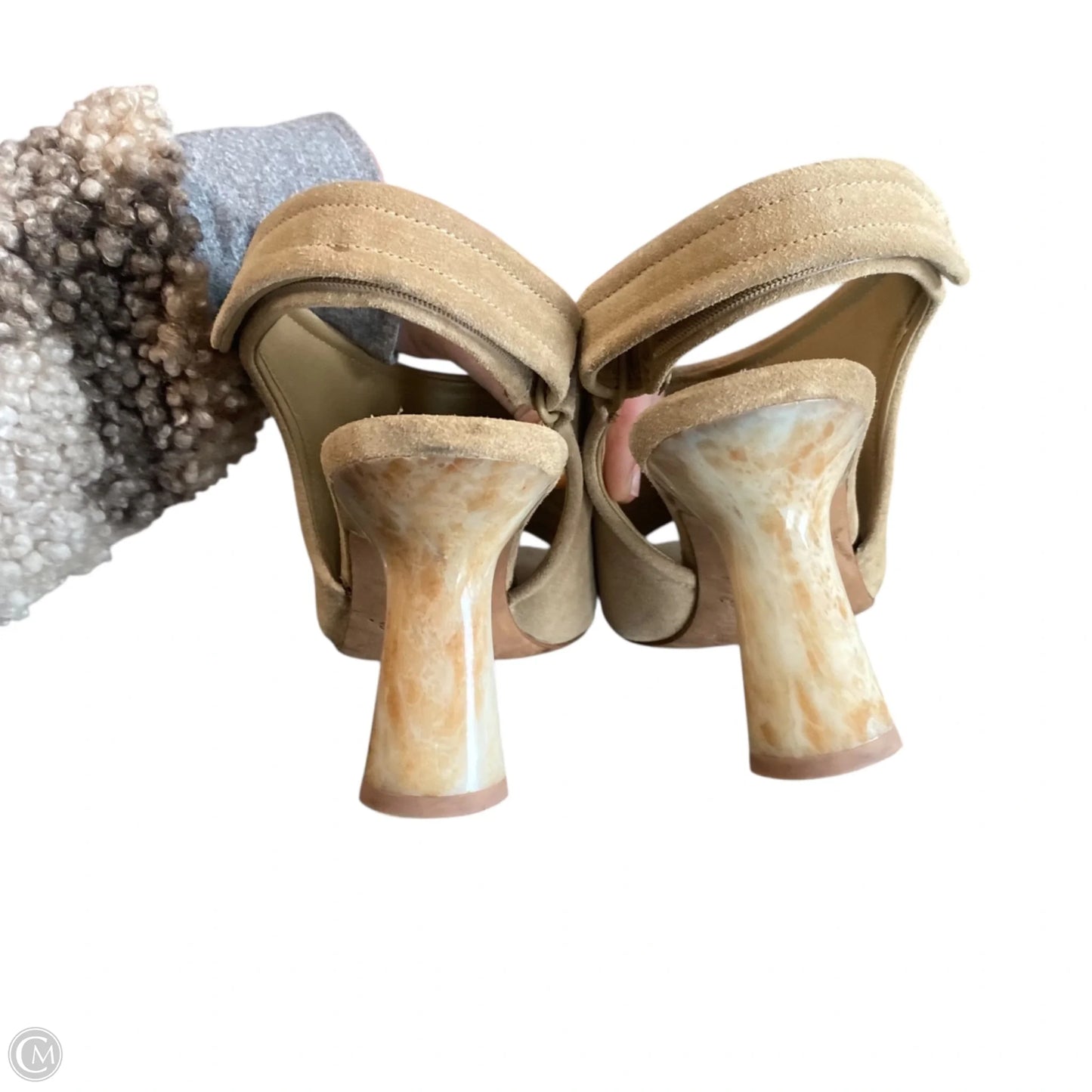 Sandals Heels Kitten By Vince In Tan, Size: 6