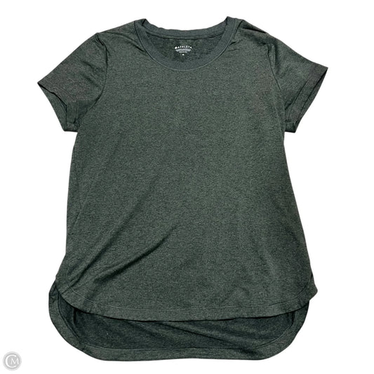 Athletic Top Short Sleeve By Athleta In Grey, Size: M