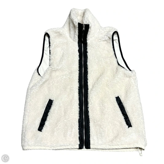 Vest Faux Fur & Sherpa By Abercrombie And Fitch In Black & Cream, Size: Xl