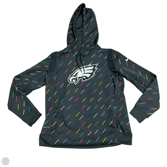 Athletic Sweatshirt Hoodie By Nfl In Grey, Size: M