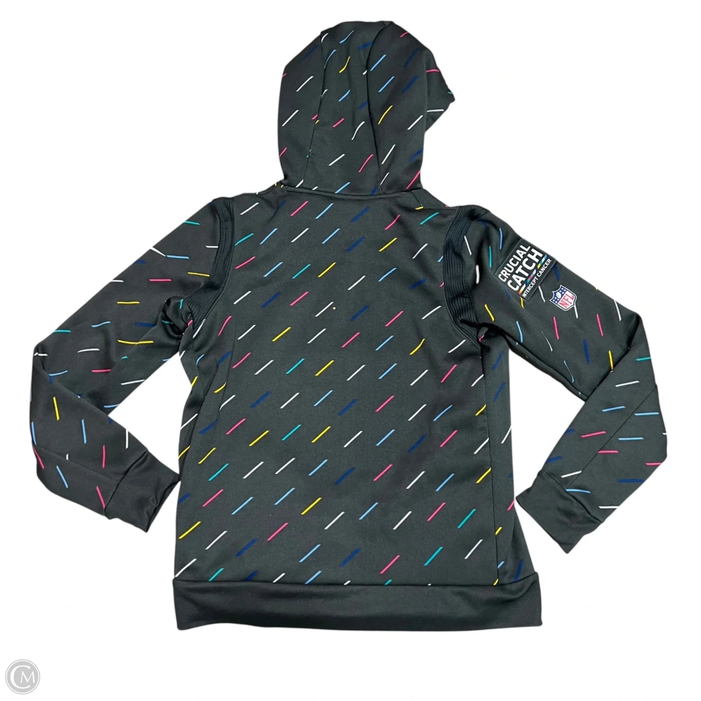 Athletic Sweatshirt Hoodie By Nfl In Grey, Size: M