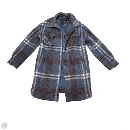 Coat Peacoat By Lucky Brand In Blue & Red, Size: M