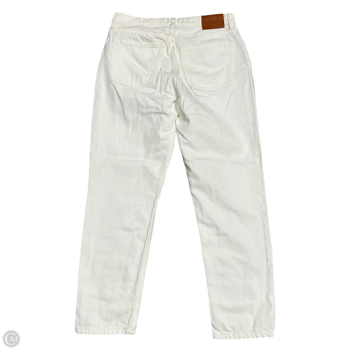 Jeans Straight By Everlane In Cream Denim, Size: 6