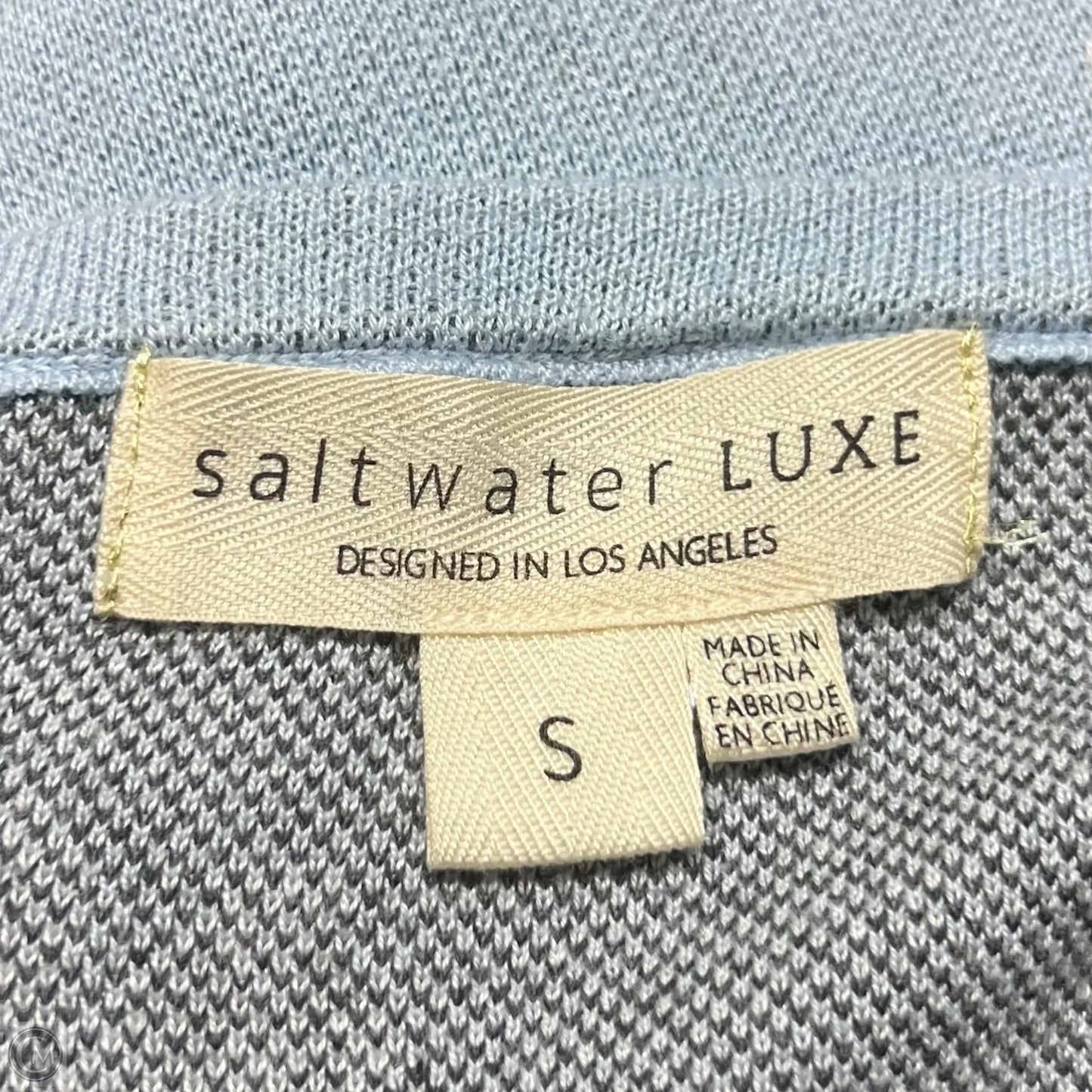 Sweater By Saltwater Luxe In Blue & Cream, Size: S