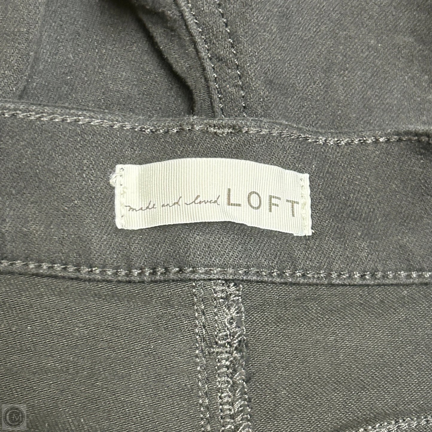 Jeans Flared By Loft In Black Denim, Size: 10