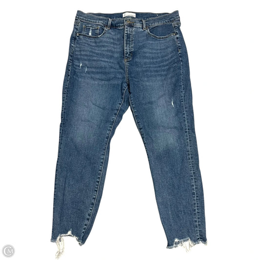 Jeans Skinny By Loft In Blue Denim, Size: 14