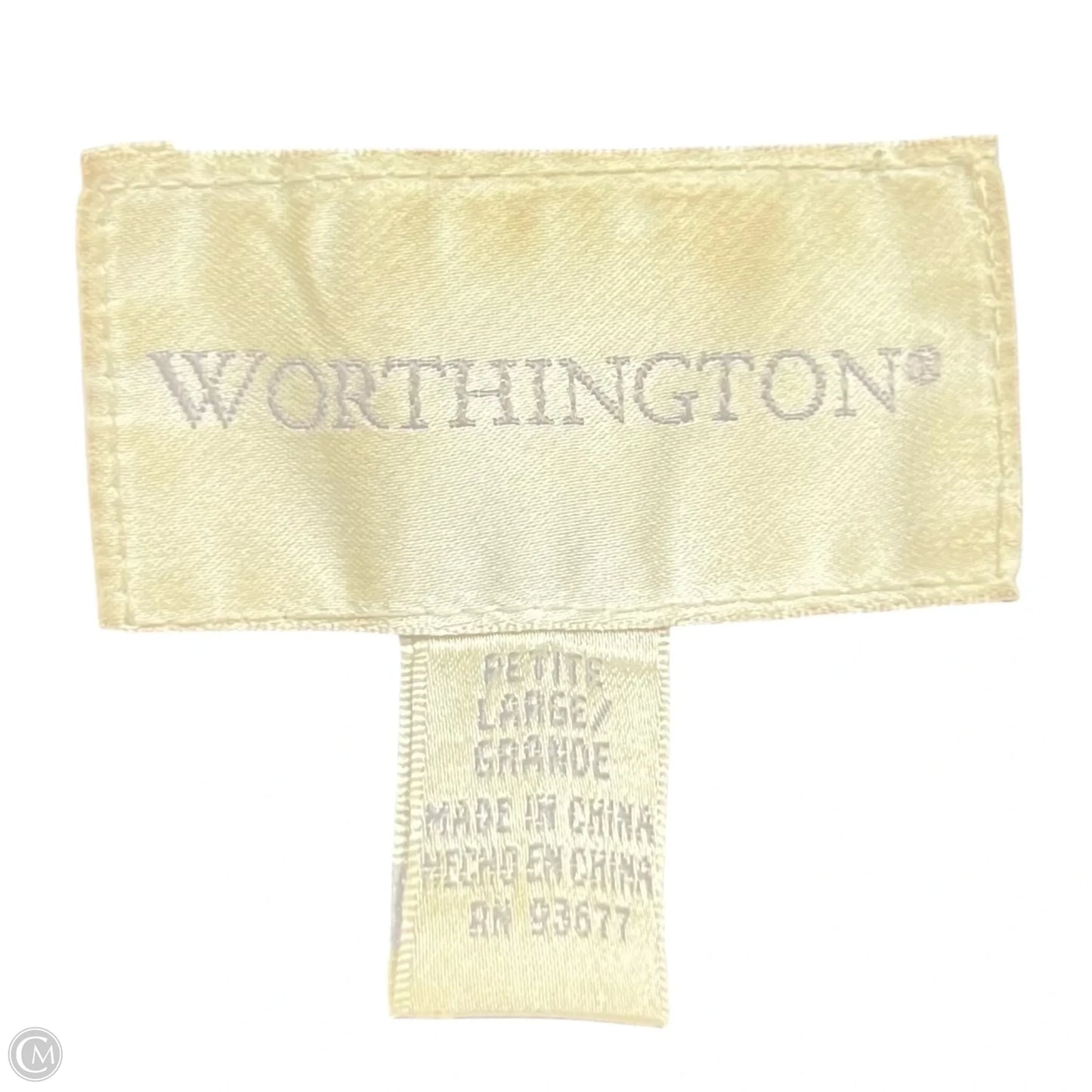 Jacket Leather By Worthington In Black, Size: L