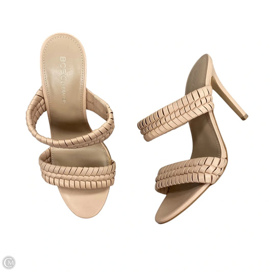 Sandals Heels Stiletto By Bcbgeneration In Tan, Size: 9.5