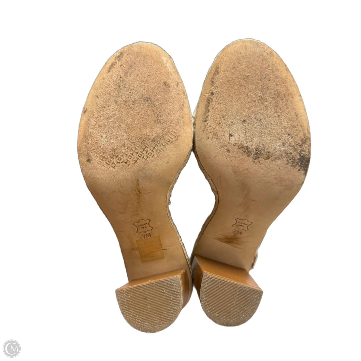 Sandals Designer By Tory Burch In Brown & Cream, Size: 7
