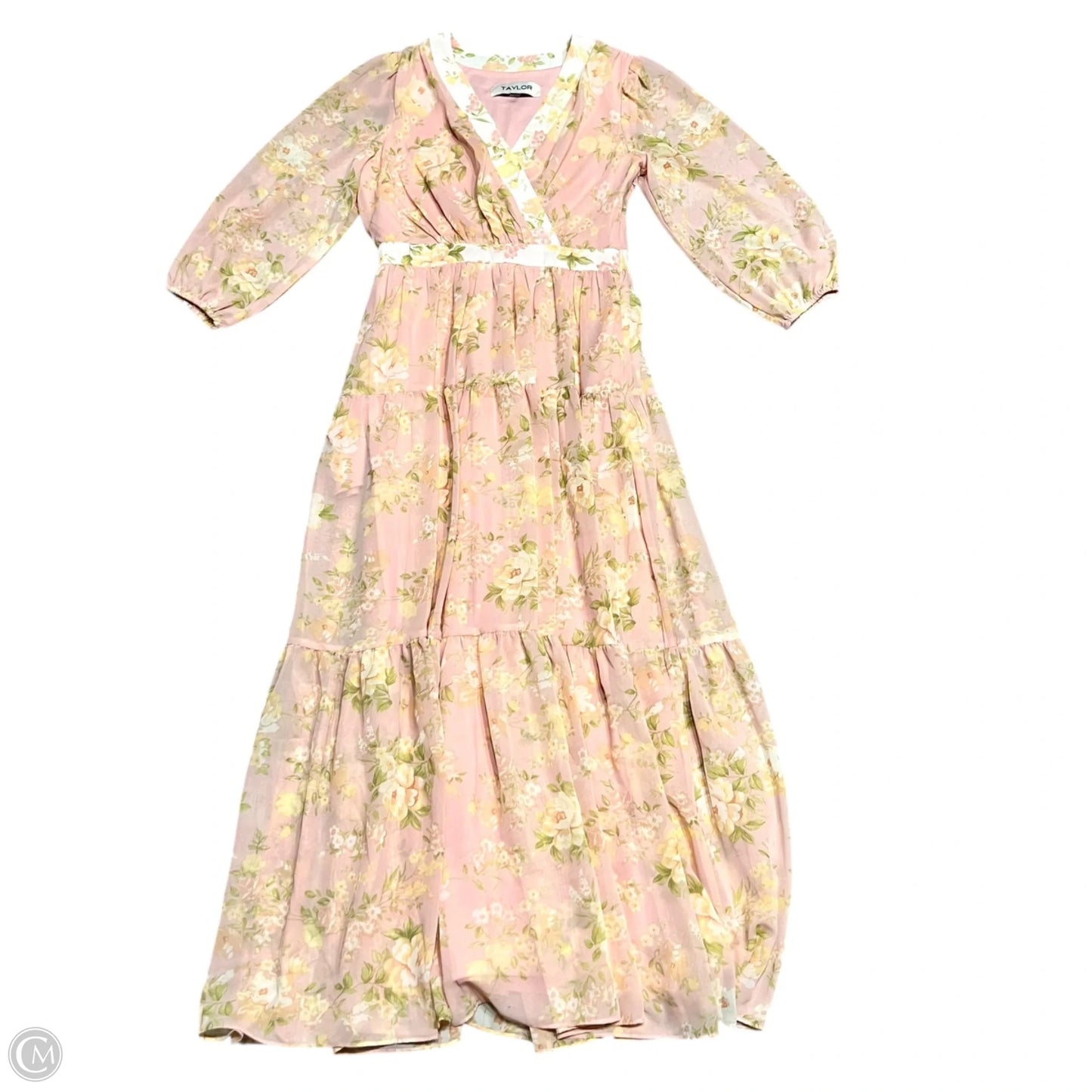 Dress Casual Maxi By Taylor In Peach, Size: S