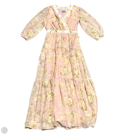 Dress Casual Maxi By Taylor In Peach, Size: S